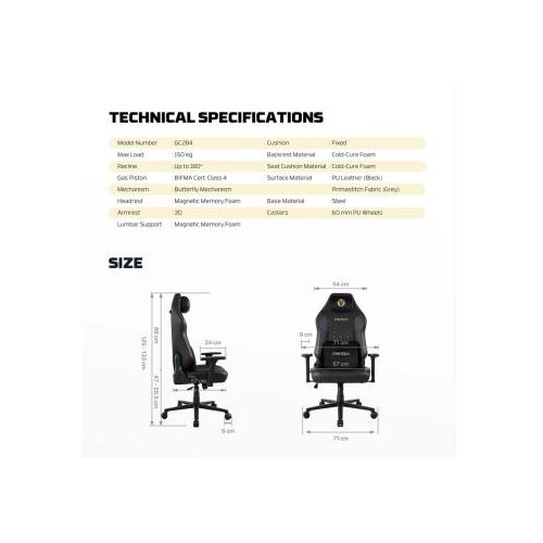 Fantech stolica gaming alpha GC-284 neoarc crna Slike