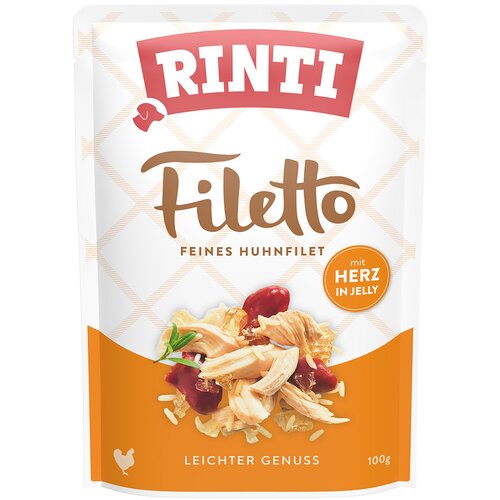 Rinti Ekonomično pakiranje Filet Pouch in Jelly 48 x 100 g - Piletina sa srcem Cijene