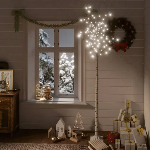 vidaXL Božično drevesce z 200 LED lučkami 2,2 m hladno belo vrba