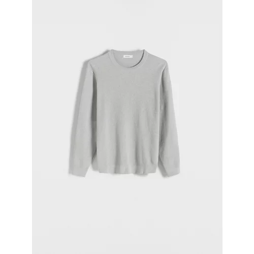 Reserved bombažni pulover - svetlo siva