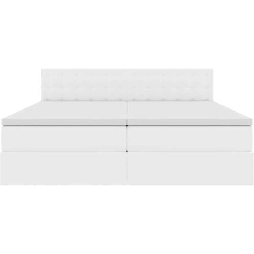 Krevet s od storage Čista bijela 180 x 200 cm Lažna koža - Bijelo 180 x 200 cm Slike