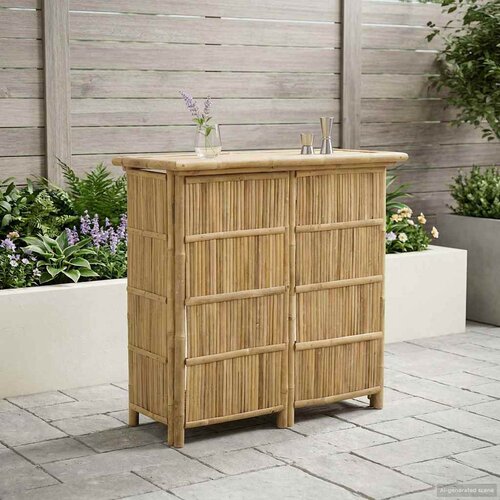 Vanjski bar stol Prirodna 115 x 55 x 105 cm Bambus Slike
