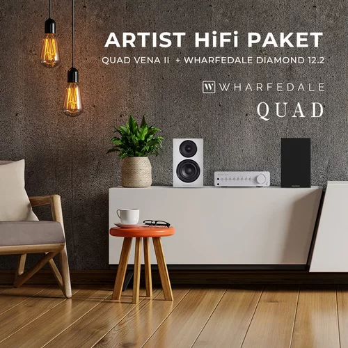 Artist HiFi paket : Quad Vena II Silver + par Wharfedale Diamond 12.2 Light Oak