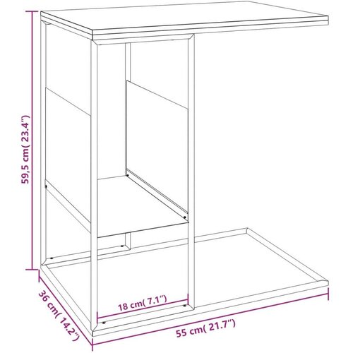 VidaXL Bočni stolić bijeli 55 x 36 x 59 5 cm od konstruiranog drva Slike