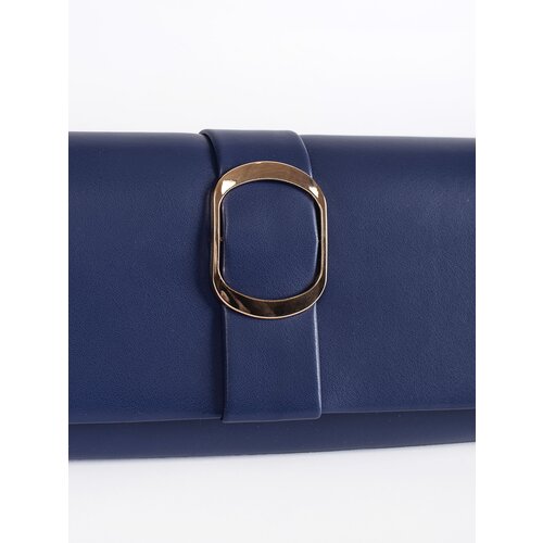 Shelvt Navy blue small women's handbag with gold buckle Cijene