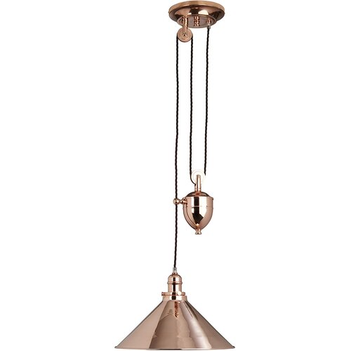 Elstead Lighting Elstead Provence 1 viseča kupola za strop z dvižno-spu&scaron;čajočo se lučjo, polirani baker, E27, (22098228) Cene