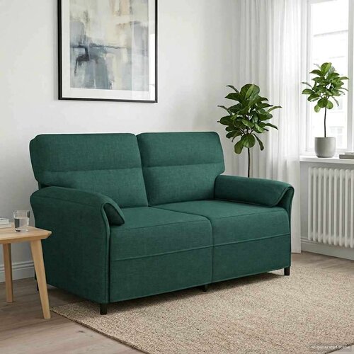 SOFA 100% poliester metalna konstrukcija MDF &Scaron;perploča - Tamnozelena 2-sjedalo (140 cm) Cijene