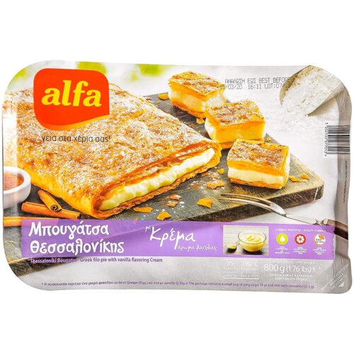 Alfa pita bugača sa vanila kremom 800g Cene