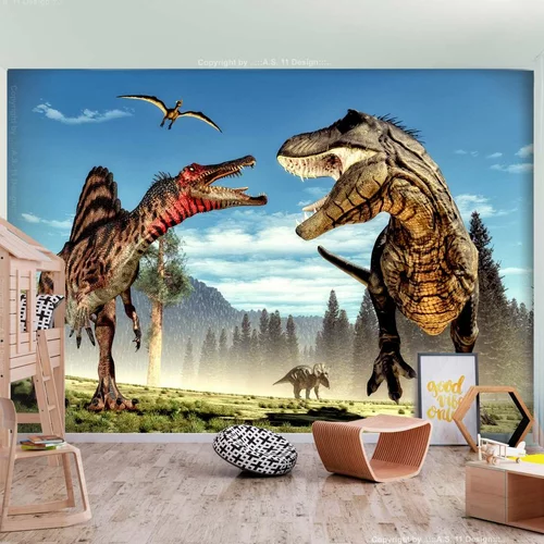  tapeta - Fighting Dinosaurs 100x70