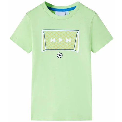 vidaXL Otroška majica s kratkimi rokavi svetlo zelena 128, (21036788)