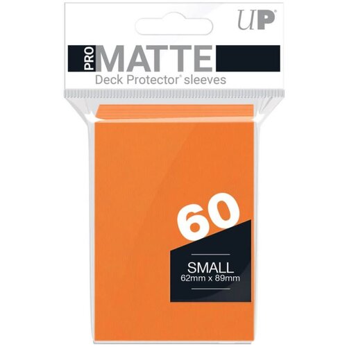 Ultra PRO Matte Small Desk Protector Sleeves 60 - Orange Cene