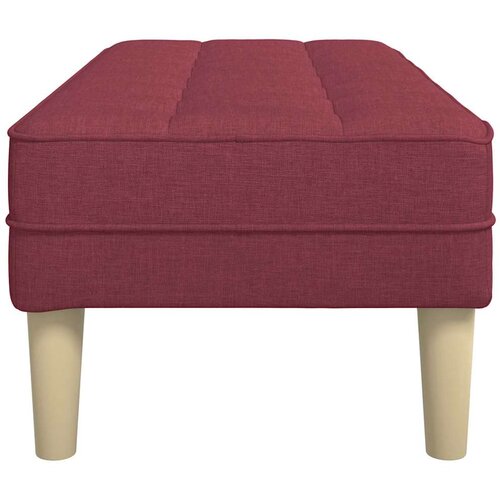  Klupa s jastukom Vinska crvena 113 x 57 x 39 cm tkanina Slike