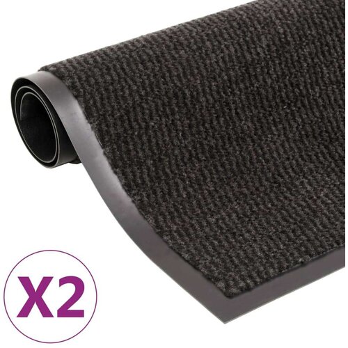 vidaXL Protiprašni predpražniki 2 x pravokotni taftani 80x120 cm črni Cene