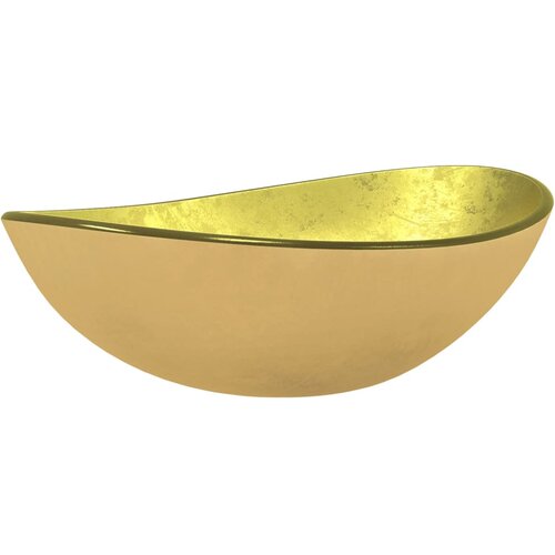 Maison Chic Umivalnik - Kopalna umivalnik - Lavabo kaljeno steklo 54,5x35x15,5 cm zlat, (21684697) Cene