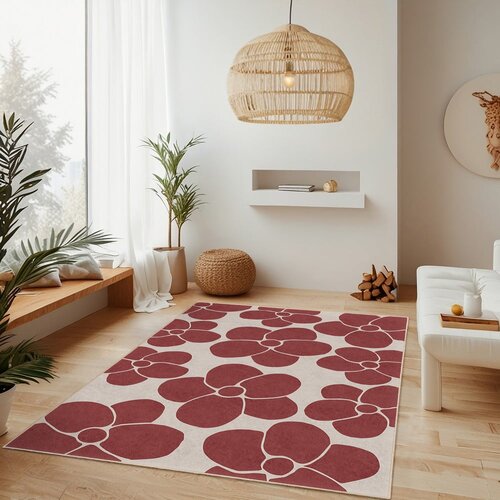 Mila Home Rdeča pralna preproga 60x100 cm Red Meadow &amp;ndash; Slike