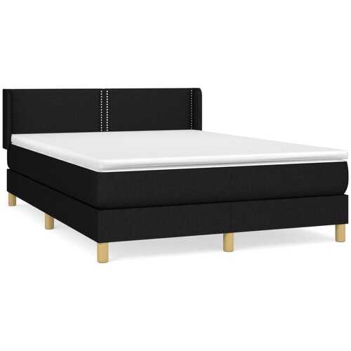 Maison Chic Box spring posteljni - Vzmetna postelja z vzmetnico črn 140x190 cm blago SL7618, (21882805) Cene