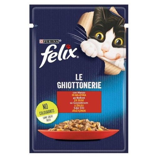 Purina sosić za mačke felix le ghiottenerie, govedina u želeu, 85g Cene