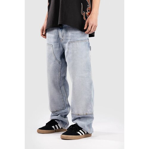 Carhartt WIP Double Knee Kavbojke blue heavy stone bleached Slike