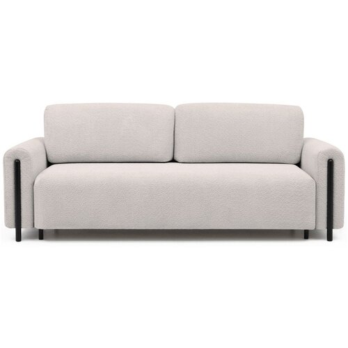ELTAP Bež sklopiva/s prostorom za odlaganje sofa od bouclé tkanine 244 cm Arcadova – Cene