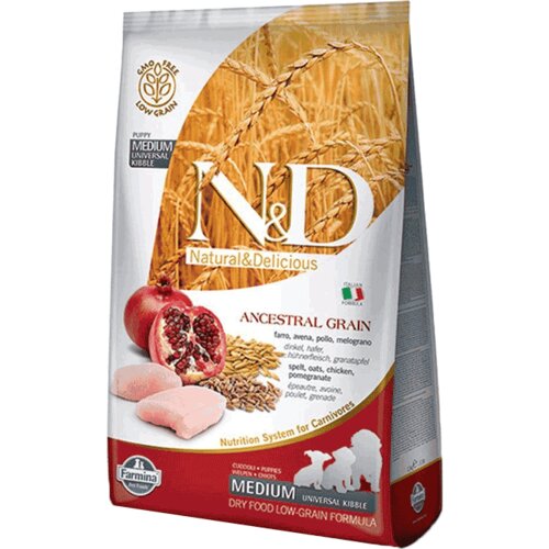 N&amp;amp;d Low Grain Hrana za &amp;scaron;tence Medium Puppy, Piletina &amp;amp; Nar Slike