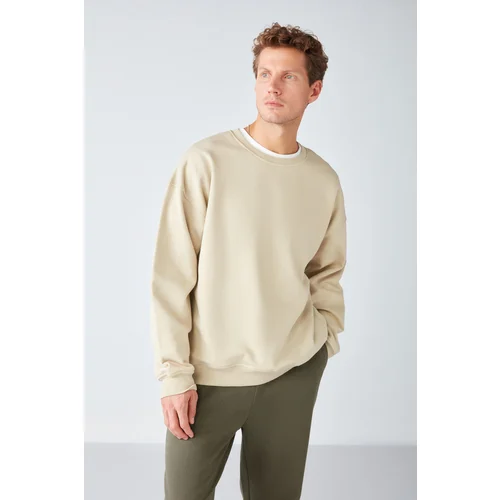 Grimelange Stephan Relaxed Oversized Beige Sweatshir