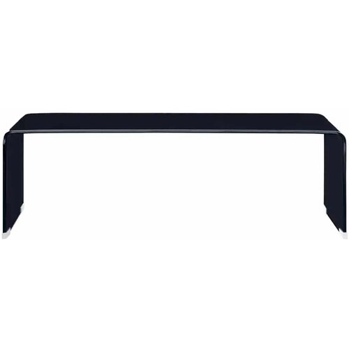  Stolić za kavu crni 98 x 45 x 31 cm od kaljenog stakla Slike