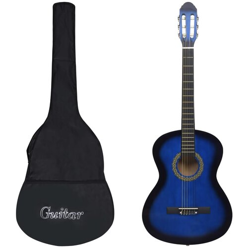 VidaXL 12-dijelni set klasične gitare za početnike plavi 4/4 39&amp;quot; Slike