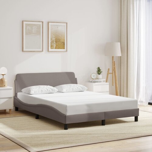  The Living Store Posteljni okvir brez vzmetnice taupe 140x200 cm blago - Posteljni Okvir, (21501213) Slike