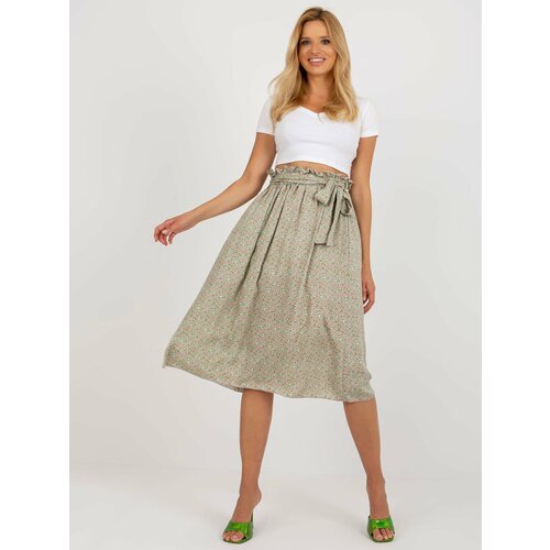 Fashion Hunters Light green and pink flowing skirt from RUE PARIS Slike