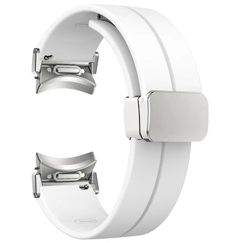 INF 20 mm silikonski pa&scaron;ček za uro s črno zaponko White, (21757105) Cene