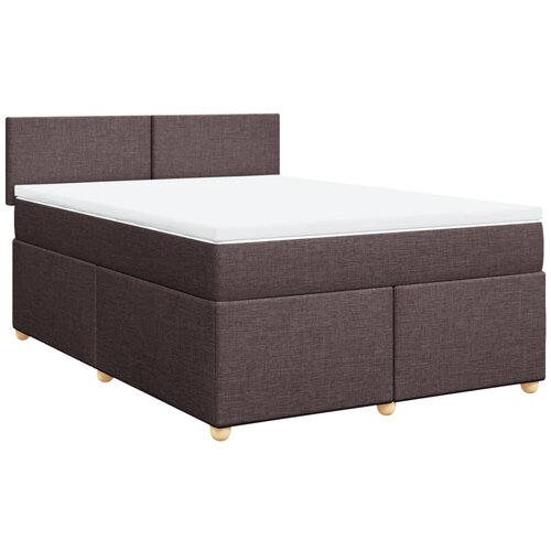 vidaXL Krevet s oprugama i madracem tamnosmeđi 140 x 190 cm od tkanine Cijene
