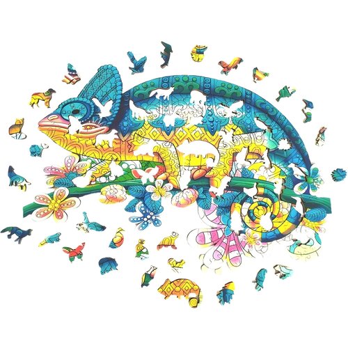 IZMAEL Lesene puzzle - Camaleonte / S Cene
