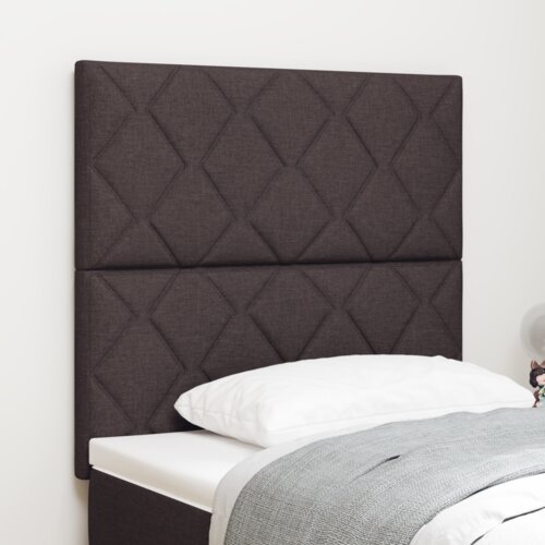  Vzglavje z LED lučmi z vzglavjem Rjava 100 cm blago, (5000044043) Cene