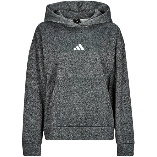 Adidas ALL SZN Holiday Glitter Fleece Loose Hoodie Siva Slike