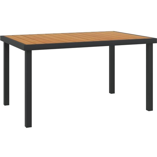 vidaXL Vrtna miza rjava 140x90x74 cm aluminij in WPC Cene