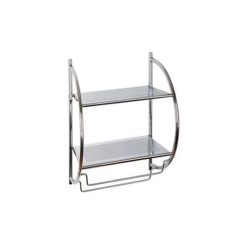 Awd Zidna polica 2reda + nosač pe&amp;scaron;kira INOX-staklo Slike