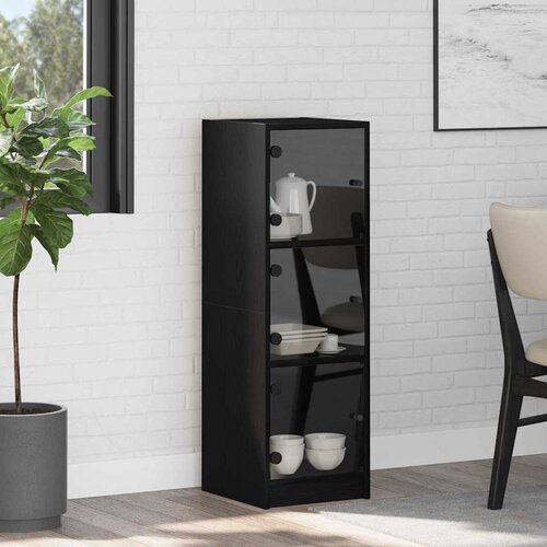  Highboard Crni hrast 35 x 37 x 109 cm Konstruirano drvo Cijene