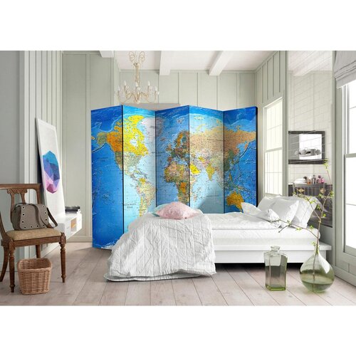 Artgeist Paravan Classic World Map, 5-Delni, Enostranski Slike