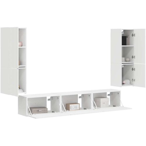  Komplet TV omaric 4 pcs Bela Konstruiran les - - Bela - 61.16 - 30 x 31 x 60 cm - 2025-vidaXL-Uvoz_2 Slike