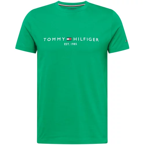 Tommy Hilfiger Majica mornarska / zelena / rdeča / bela