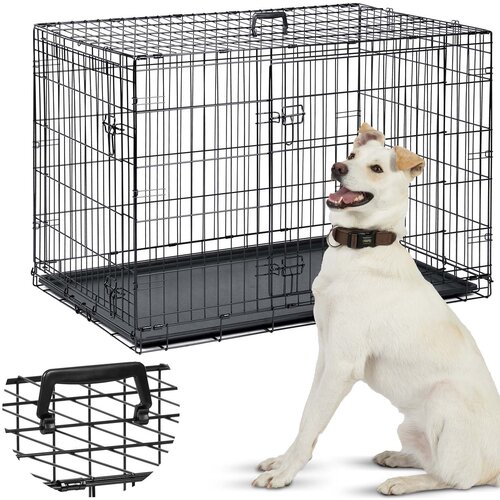 Janshop Premium Large Dog Cage 107 x 71 x 77 cm - Portable Pet Kennel PH-202, (21740418) Cene
