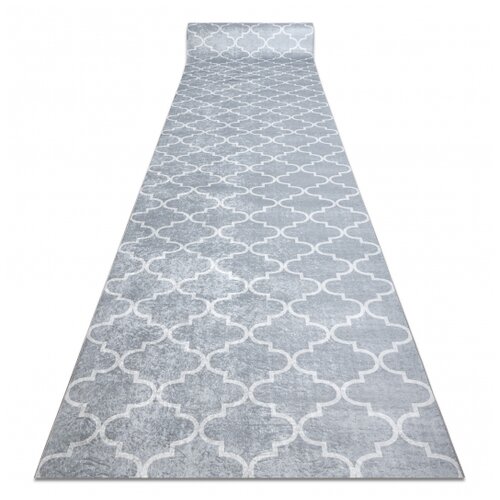 RugsX Tekač gumiran LOTUS KONICZYNA 60921 Detelja, melanž siva pralna protizdrsna 100 100x640 cm, (5000330975) Slike