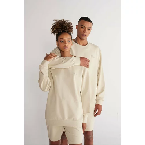 AC&Co / Altınyıldız Classics Unisex Beige Standard Fit Regular Fit Cotton Flexible Knitted Shorts with Pocket
