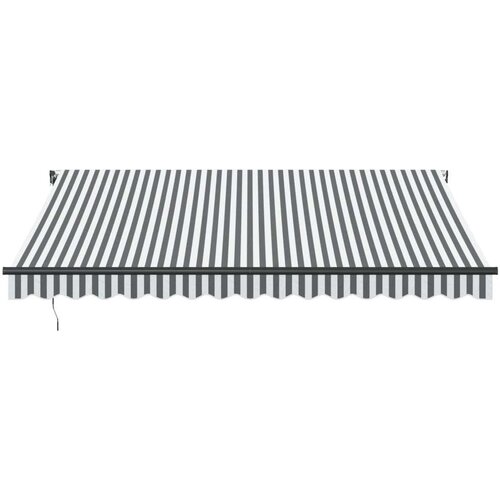 vidaXL Avtomatsko zložljiva tenda z LED antracit in bela 450x350 cm Cene
