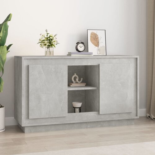 VidaXL Komoda betonsko siva 102x35x60 cm inženirski les Slike