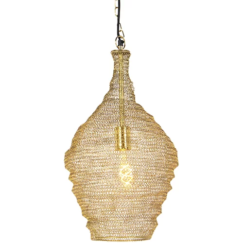 QAZQA Orientalska viseča svetilka zlata 30 cm - Nidum