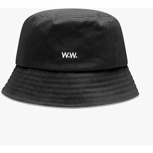 Wood Wood Bombažni klobuk Ossian Bucket Hat 12240817-7083 BLACK črna barva