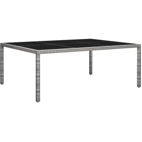 Poli Vrtni blagovaonski stol sivi 200 x 150 x 74 cm od poliratana