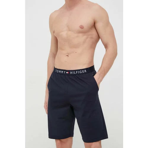 Tommy Hilfiger Bombažne pižama kratke hlače mornarsko modra barva