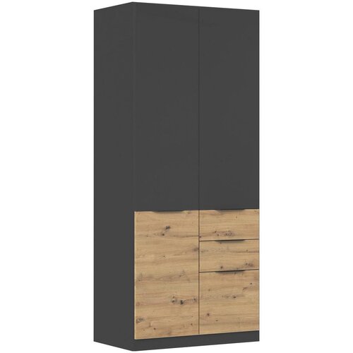 Modern Living Omara Za Oblačila Max, Temno Siva, Barva Hrasta Cene